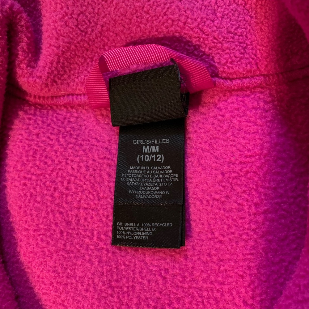 Girls Pink/Gray North Face Denali - Picture 4 of 6